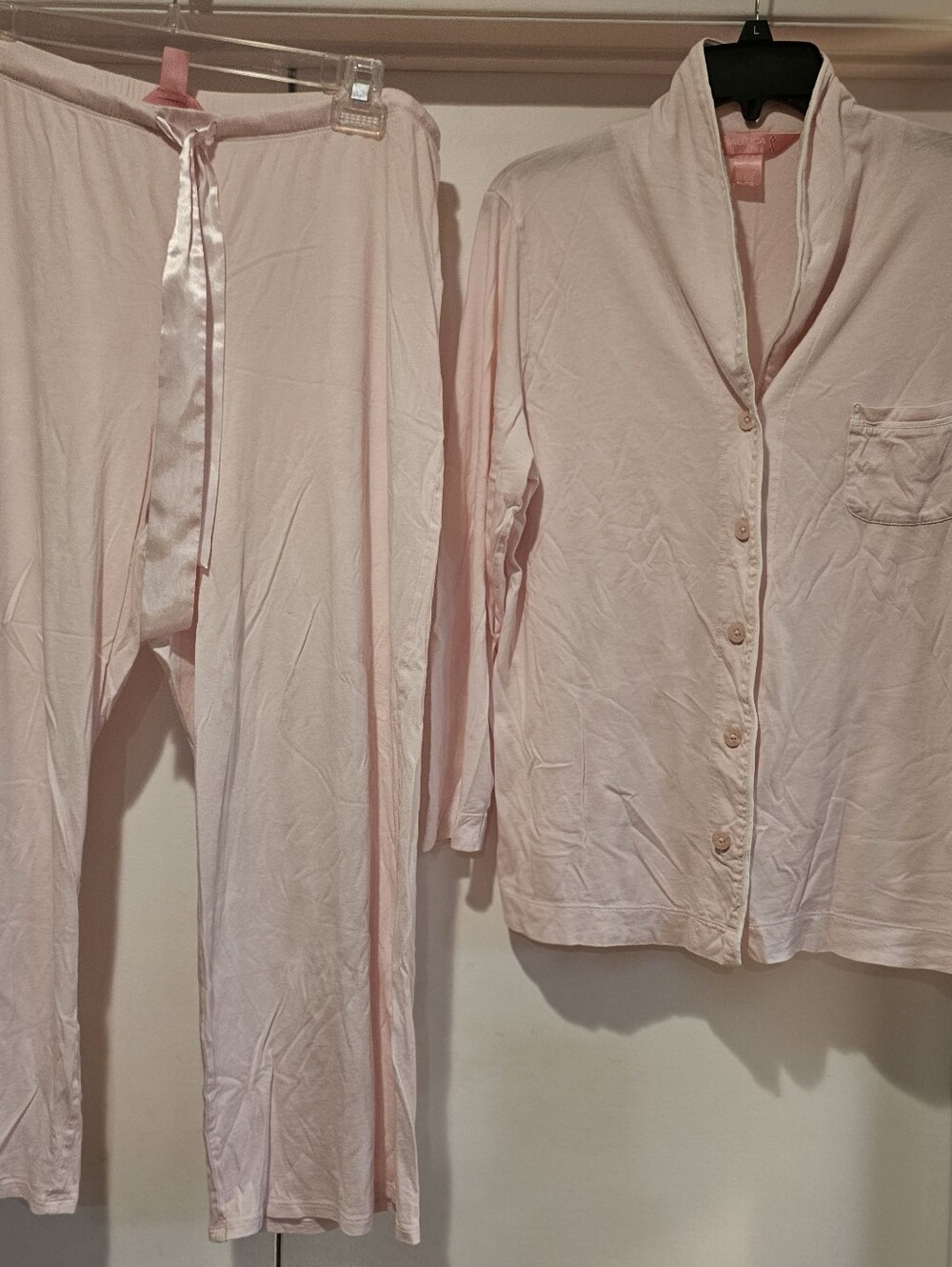 Vintage Nautica Breast Cancer Awareness Pink Ribbon Sleepwear Set XL EUC
